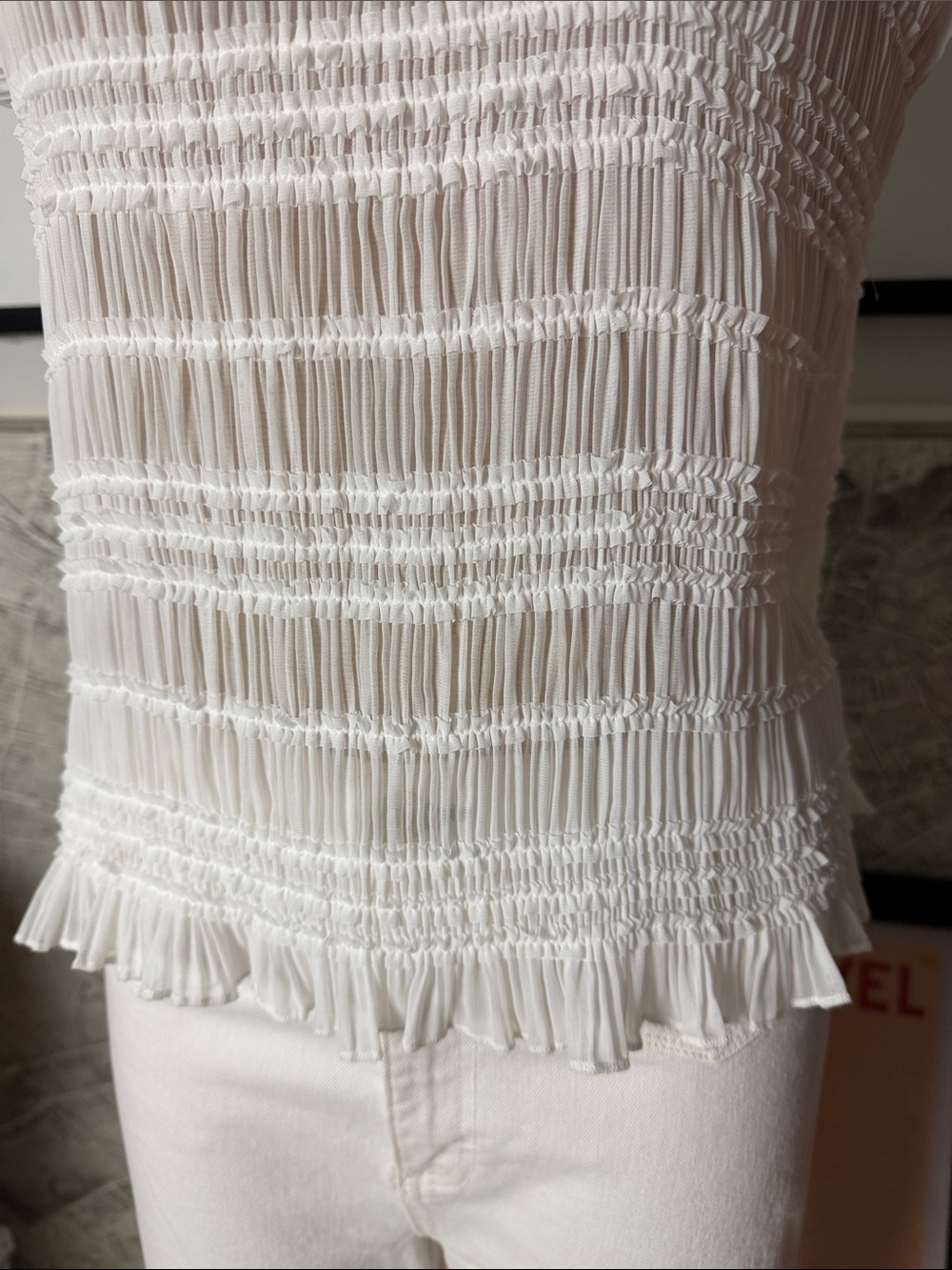 Sarah hann white top Size XS - Picture 3 of 12